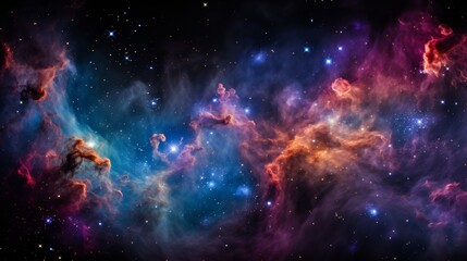 Abstract macro shot of colorful space nebula or cloud background for creative design projects
