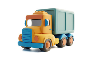 Toy truck, toy car, represent various types of automobiles including vintage and classic models. isolate on white background. with clipping path