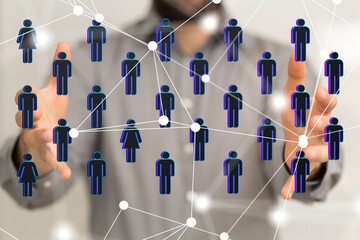 Global network. Blockchain. 3D illustration. Neural networks and artificial intelligence. Abstract