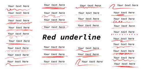 Red handwritten pen underline