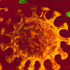Bad Cells. Brown Mold Illustration. Multicolor