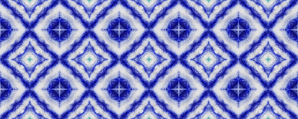 Aquamarine Tile Pattern. Wall Cotton. Sky Italian