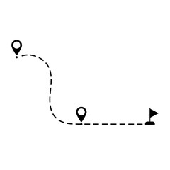 Location Pin To Flag Route