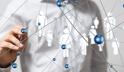 Global network. Blockchain. 3D illustration. Neural networks and artificial intelligence. Abstract