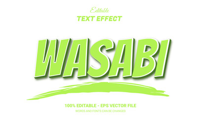Fototapeta premium wasabi editable text effect