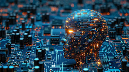 Artificial intelligence and machine learning on the computer motherboard.