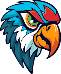 Beautiful Macaw Head Sketch Radiant Macaw Head Vector