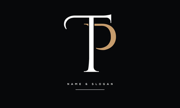 Alphabet Letters TP, PT ,Initials Logo Monogram