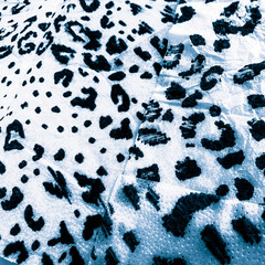 White Animal Print Watercolor. Cold Leopard Camo.