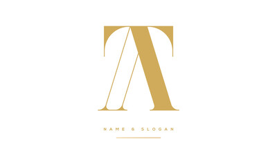 TA ,AT ,T ,A ,Abstract Letters Logo monogram