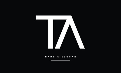 TA ,AT ,T ,A ,Abstract Letters Logo monogram