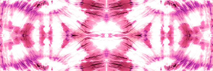 Lilac Kaleidoscope Tie Dye. Seamless Fabric. Pink