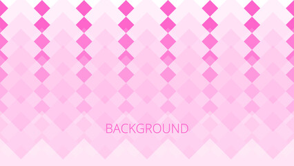 Pink and white abstract background with halftone rhombus, triangular pattern, geometric texture, zigzag lines and angles