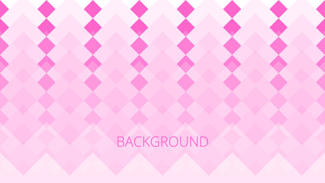 Pink and white abstract background with halftone rhombus, triangular pattern, geometric texture, zigzag lines and angles