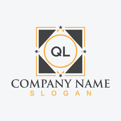 Minimal Initial QL Logo Design with Handwriting Style Vector and Illustration