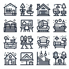 Real estate icon set