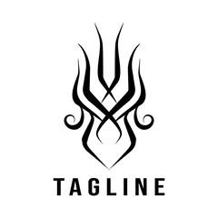 black and white tribal tato design