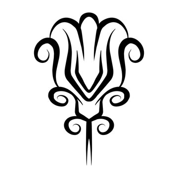black and white tribal tato design