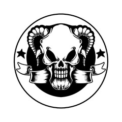 skull in circle logo motorcycle community