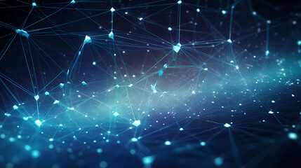 Fototapeta premium High tech technical geometry and connection system background with digital data abstract