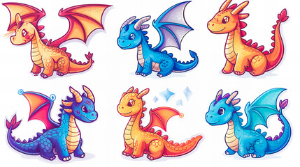 Dragon stickers collection