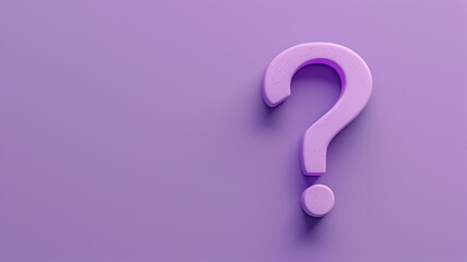 Purple question mark symbol on a matching background