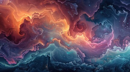 Abstract Cosmic Marble Texture Art