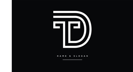 TD, DT, T, D, Abstract Letters Logo Monogram