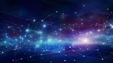 Fototapeta premium High tech technical geometry and connection system background with digital data abstract