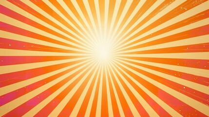 Retro Groovy Sun Rays Pattern Background

