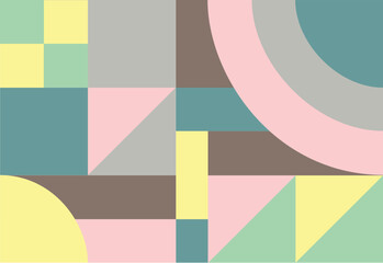 Abstract cubism style background with pastel colors that looks softer and more casual.