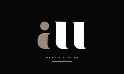 Alphabet Letters AN, NA, Initials Logo Monogram