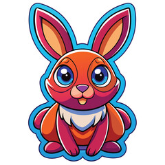 easter bunny with egg vector 