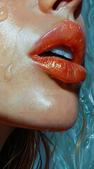 Obraz premium close up of lips
