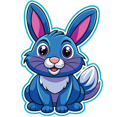 easter bunny with egg vector 