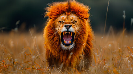 Lion in the African Wilderness