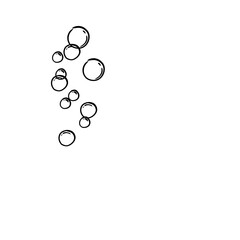 water bubble illustration with hand drawn doodle 