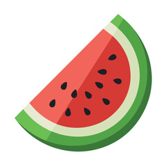 watermelon slice isolated vector illustration 
