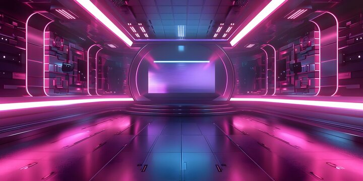 Virtual Studio Backdrop Perfect for Streaming Programs and Events. Concept Virtual Studio, Streaming Programs, Events, Backdrop, Professional Setup