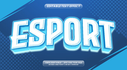 vector esport gamer editable text effect, rgb and neon text style
