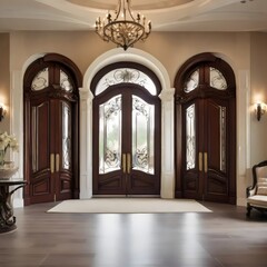 Beautiful house with luxury and beautiful door design  