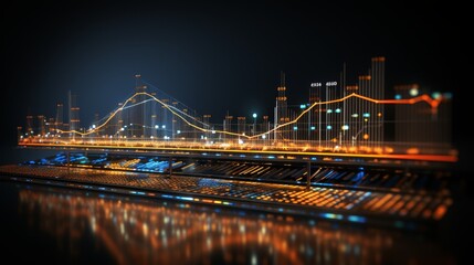 3d medical dna screen infographic for health scan. digital technology and graph visualization