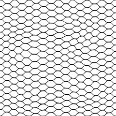 Fishnet, fish net seamless background pattern. Vector texture of rope mesh with fishing knots. Black white nautical backdrop with fishnet grid ornament, fisherman fish net or marine trap background - obrazy, fototapety, plakaty