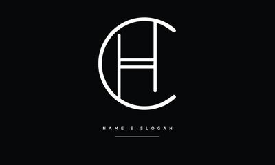 CH, HC, C, H, Abstract letters Logo Monogram