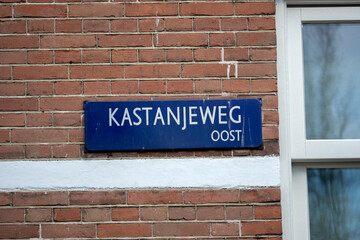 Street Sign Kastanjeweg At Amsterdam The Netherlands 6-3-2024