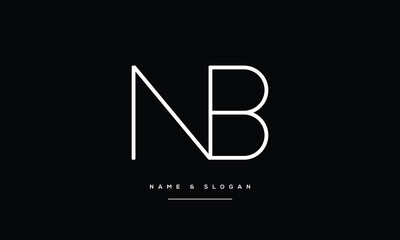 NB, BN, Abstract Letters Logo monogram