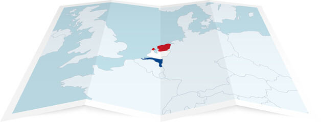 Netherlands map - obrazy, fototapety, plakaty