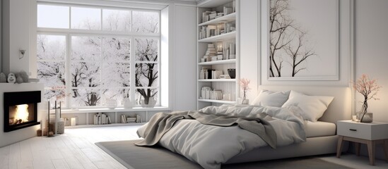 Cozy Interior Style in a White Bedroom