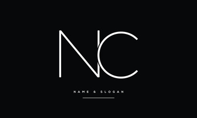 NC, CN, N, C, Abstract Letters Logo monogram