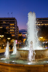 Attens fountain at night